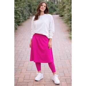 Mod Lifewear Xfit flex Skirt and Leggings Modest Pink Athletic Skort  XL Tall